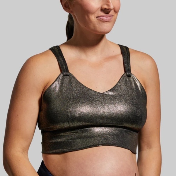 Born Primative Milk and Muscles Nursing Sports Bra Gold Large - Picture 1 of 7